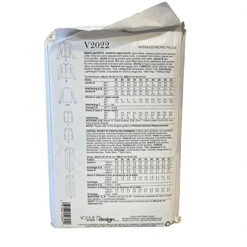 Simplicity vogue v2022